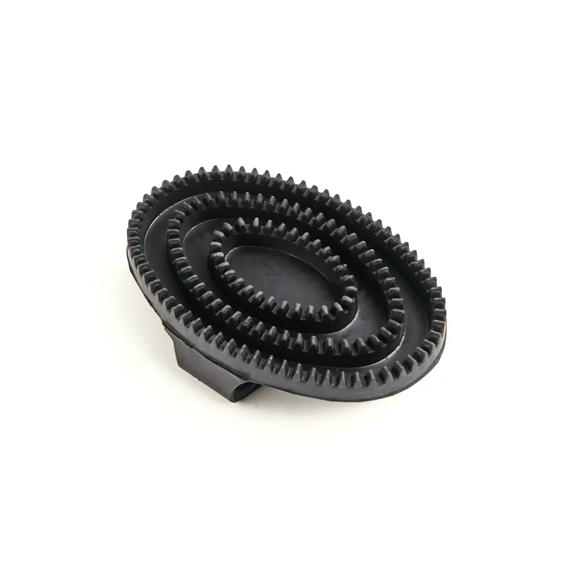 Rubber Curry Comb Large Black-1